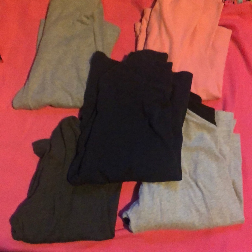 Various long sleeve shirts.